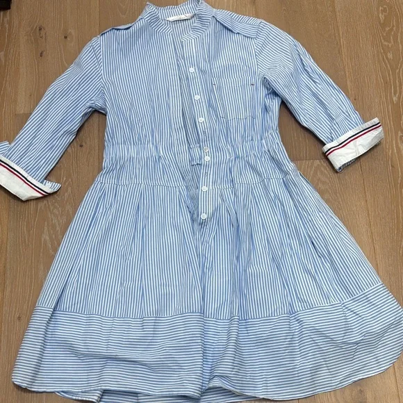 Mila Collection Fashion Size Small Pinstripe Cotton Dress. - Picture 2 of 2
